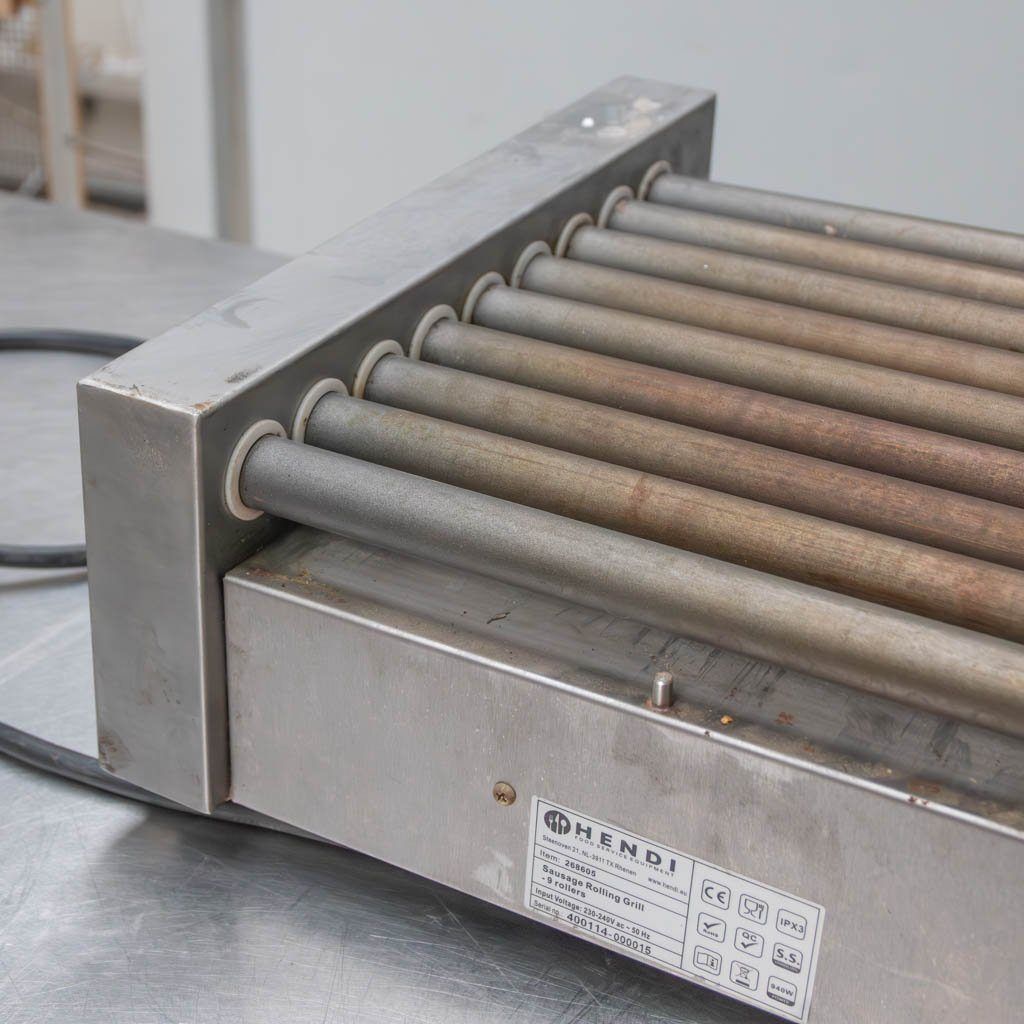 Hendi 268605 Grill a Rulli per Hot Dog 150°C