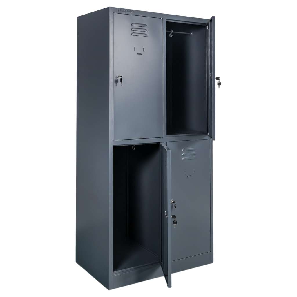 Mega-M 80x50x180 Armadietto Spogliatoio 4 Ante Grafite