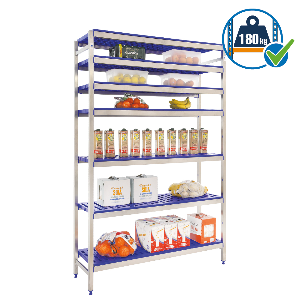 Simonrack SimonInox PP 7 Scaffalatura inox 7 ripiani iniziale