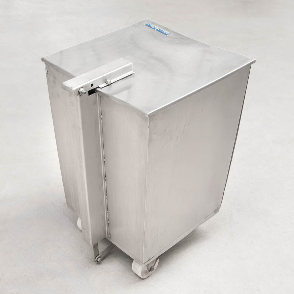 Ascobloc S bidone inox con coperchio 41x41x62 cm