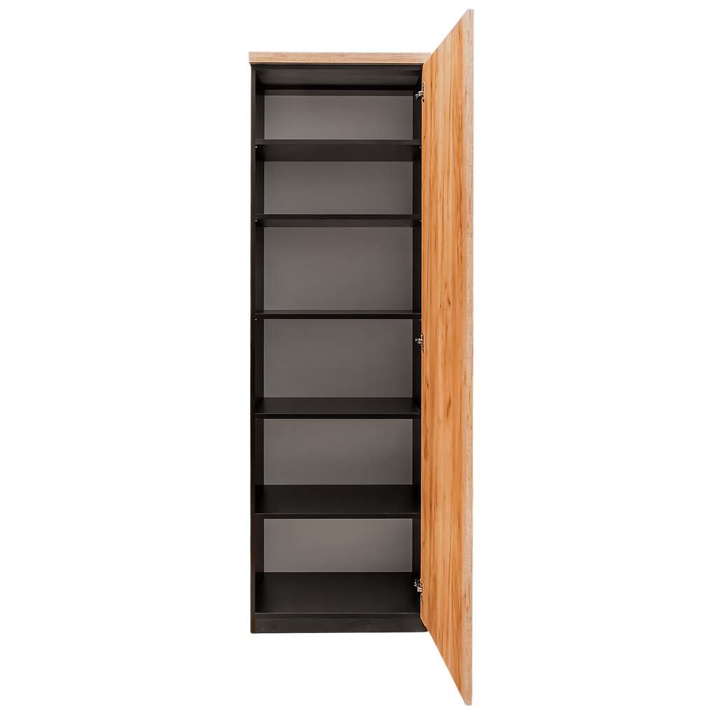 Mega-M Armadio Ufficio 5 Ripiani Rovere Kraft Nero 60x40x200