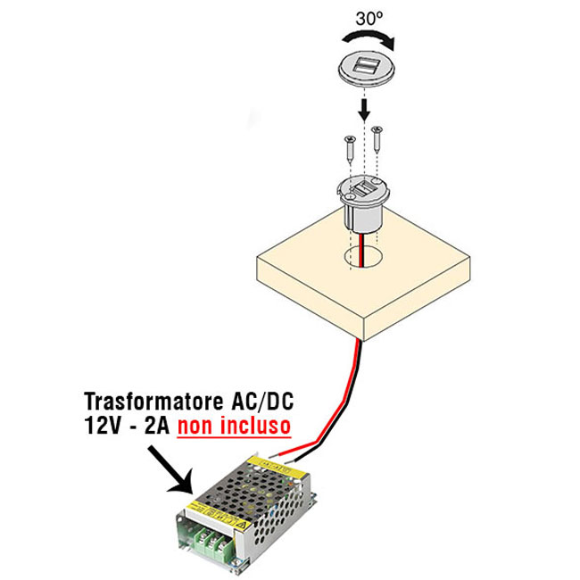 Agosistem Plugy Connettore USB Tondo 37 mm