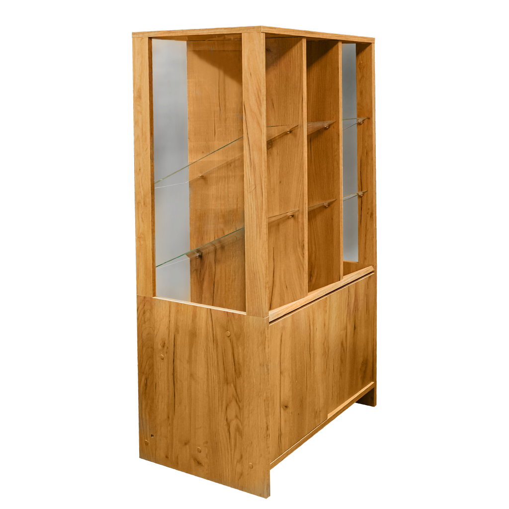 Mega-M 137x67x44 vetrina negozio rovere kraft 9 scomparti