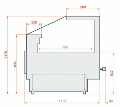 ES System K LCT Cana 2.5 banco frigo 242,5 cm