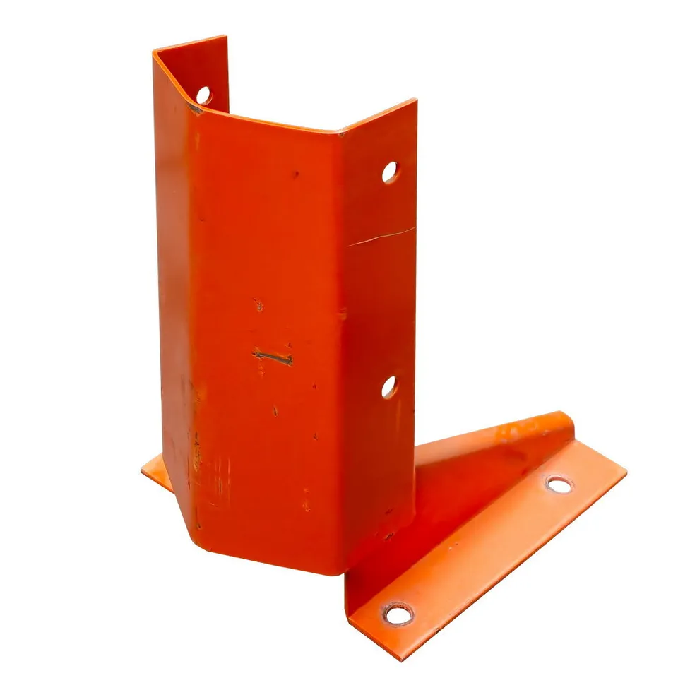 Paracolpo montante scaffale portapallet 40x17x30 cm acciaio arancione