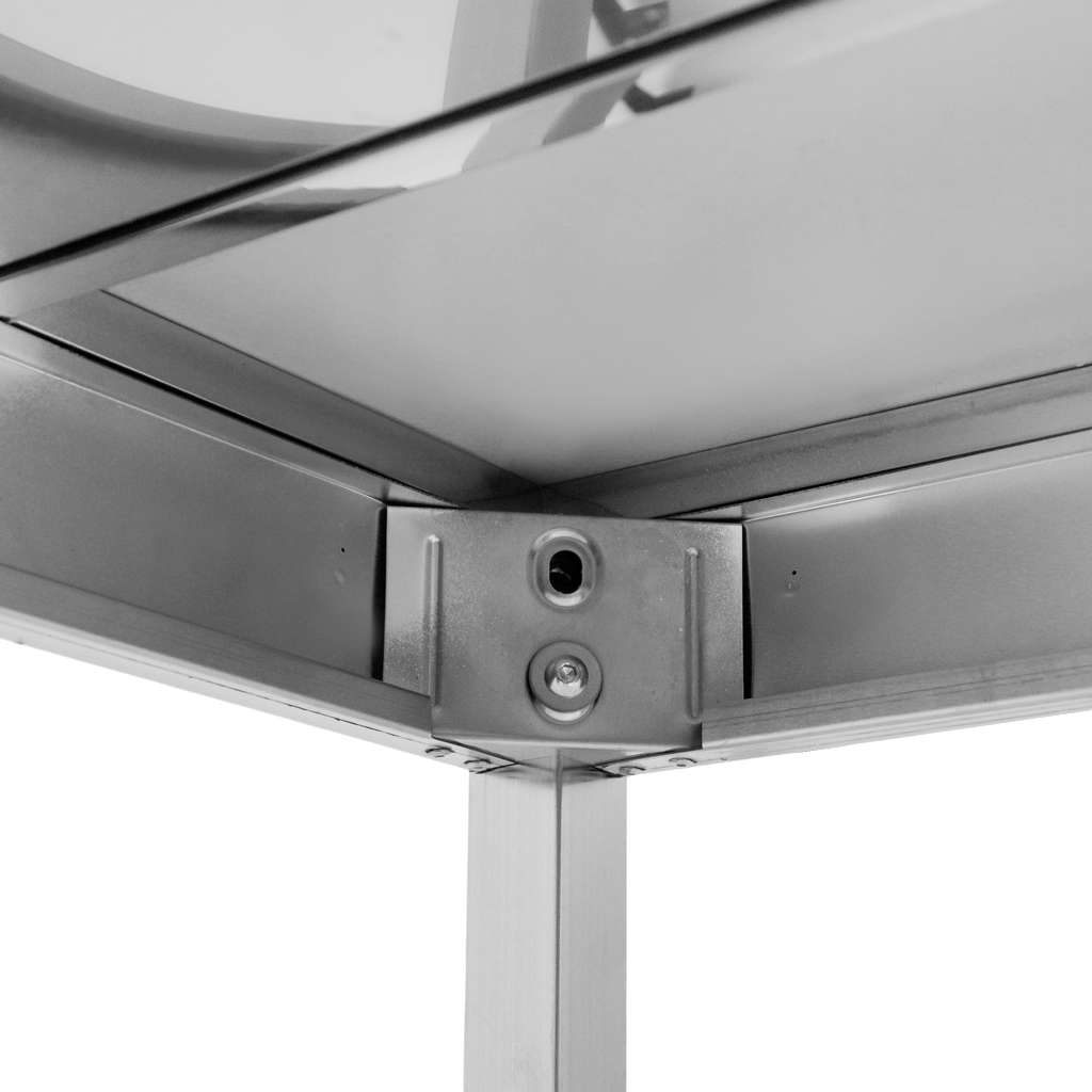 Mega-M tavolo inox 150x70x85cm con tagliere e ripiano