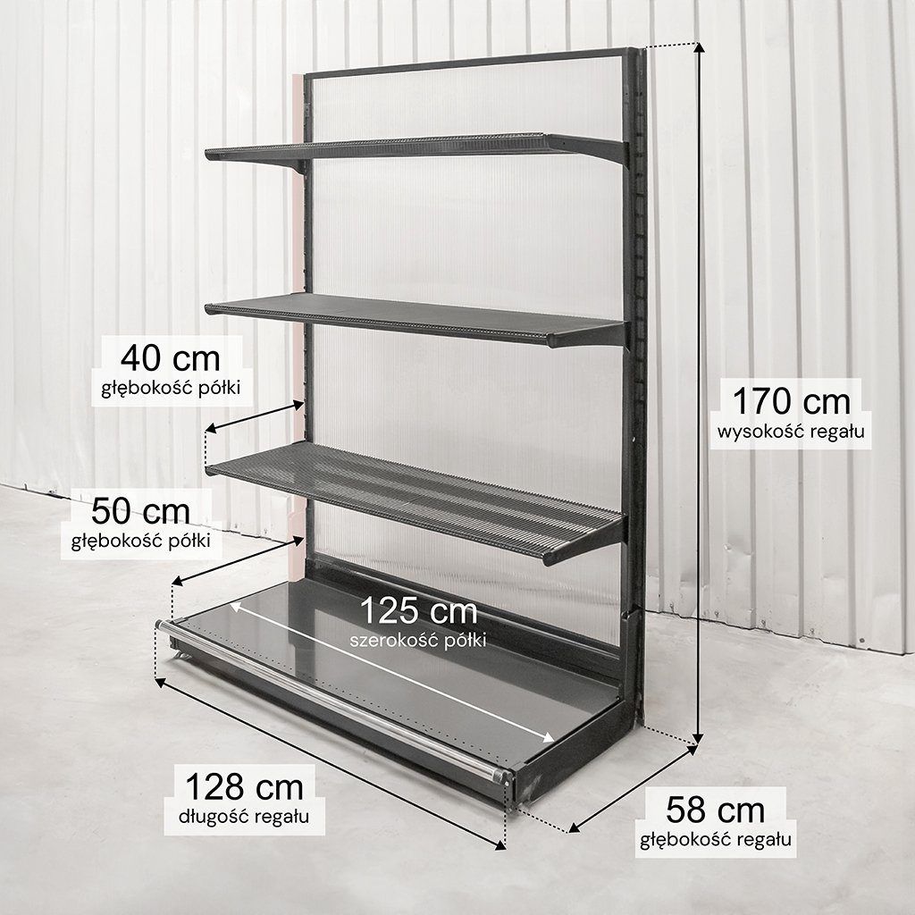 Wireland Solid York scaffale a muro H170 L128 3 ripiani agg.