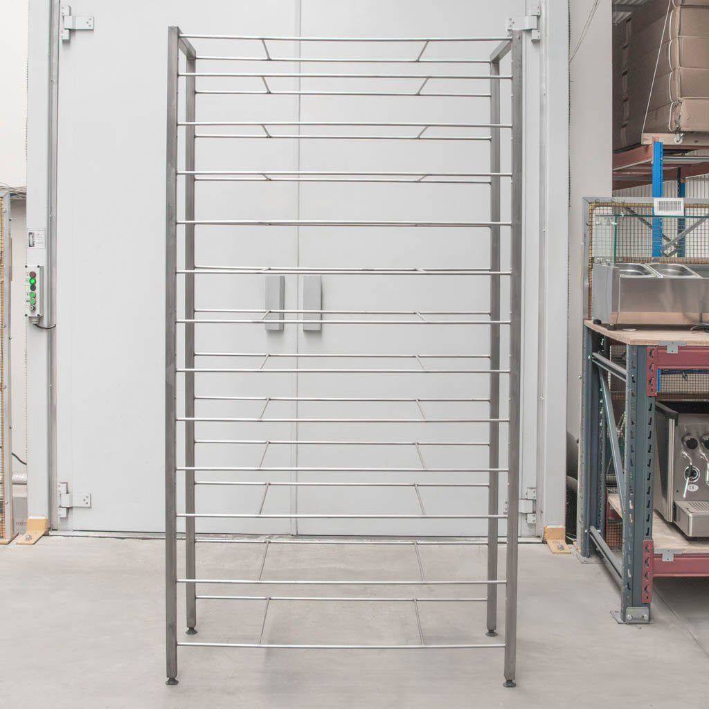 Scaffale gastronomico inox saldato 108x45x200 cm 13 ripiani
