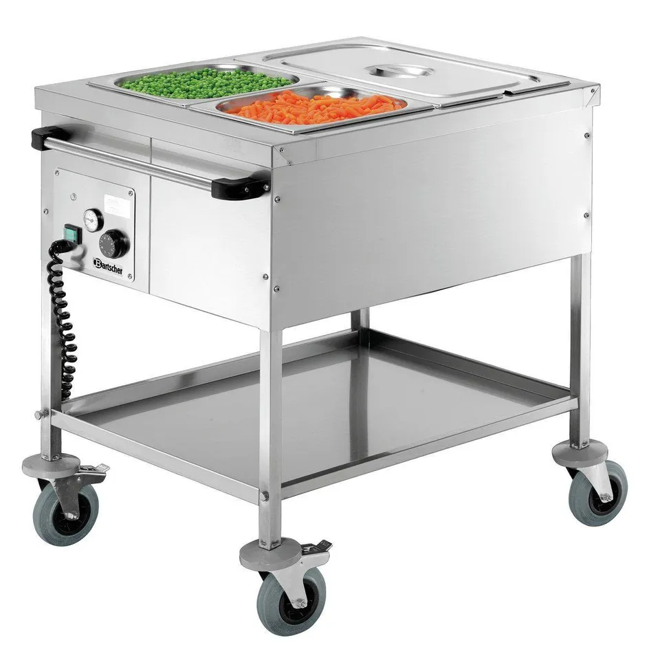 Bartscher 200254 carrello riscaldato 2x GN 1/1 inox