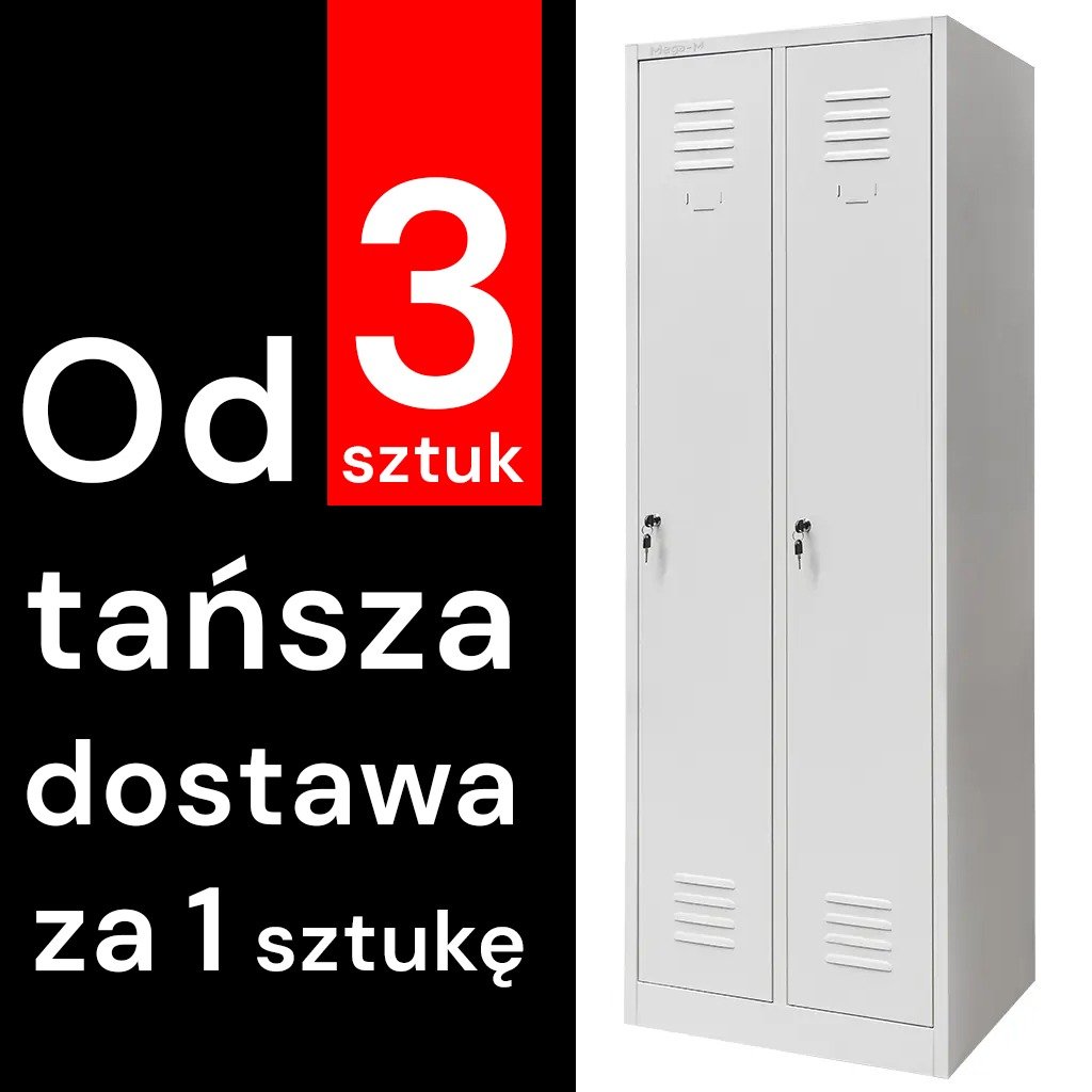 Mega-M S-60 armadio spogliatoio 2 ante 60 cm grigio