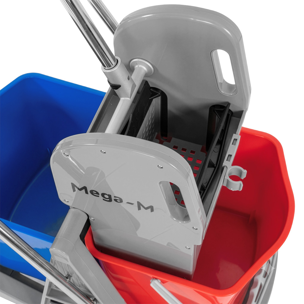Mega-M carrello pulizie 2x17 L con strizzatore due secchi