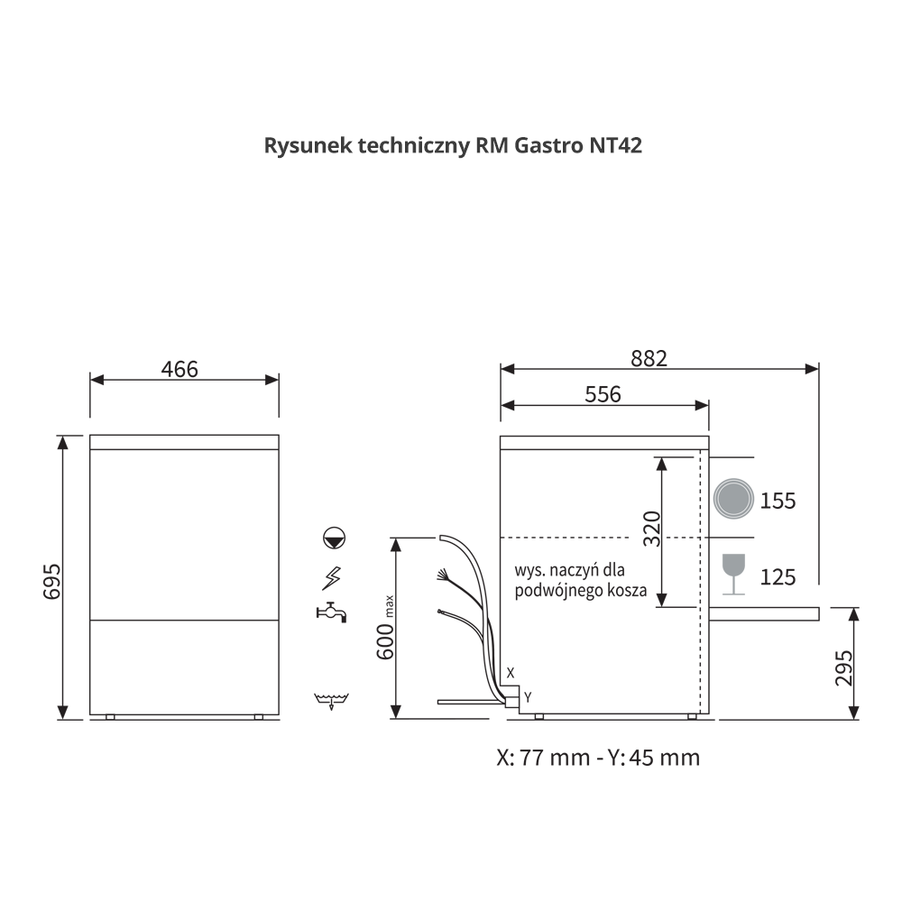 RM Gastro NT42 lavastoviglie professionale 3,5 kW