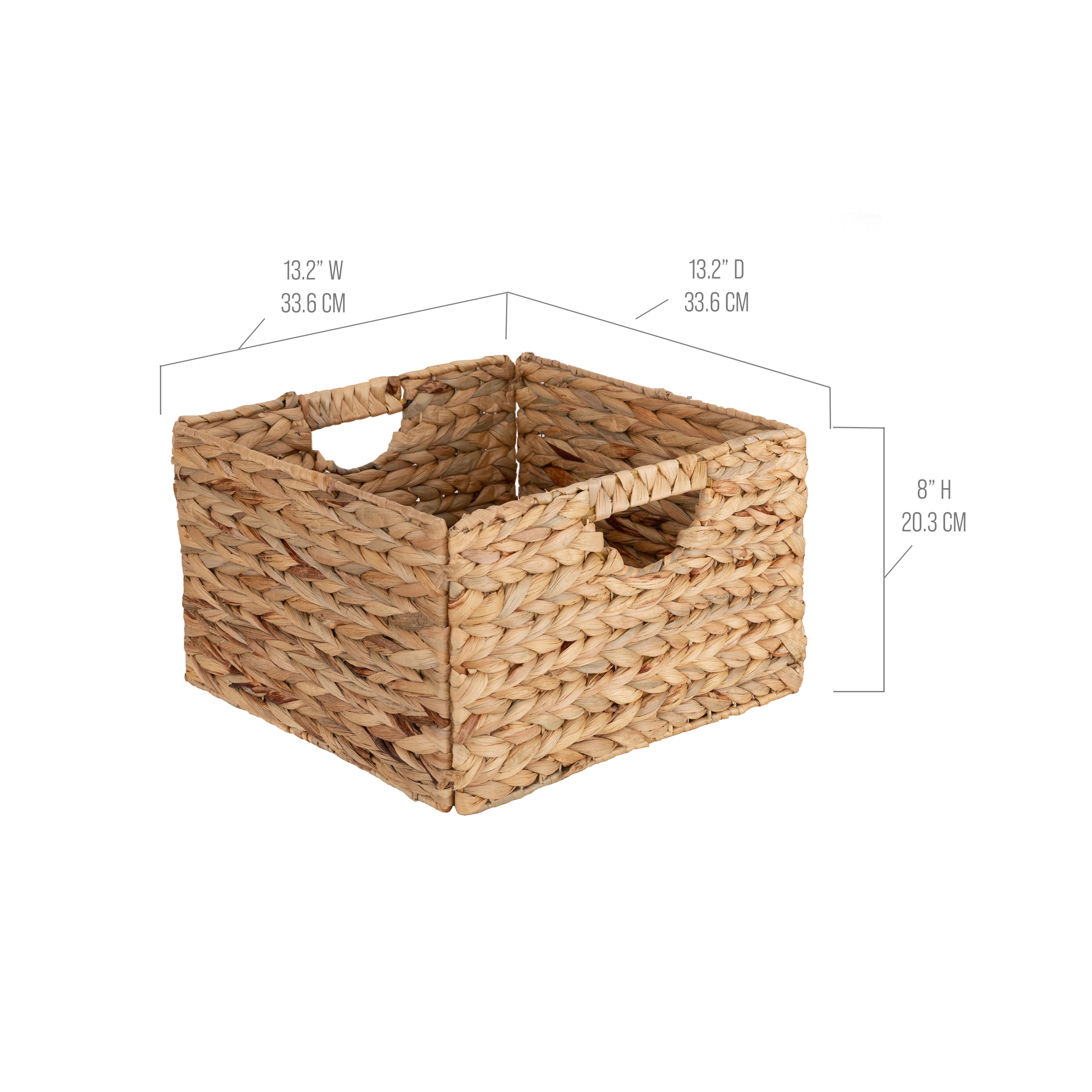 Seville Classics cestini giacinto 2 pezzi 33 cm naturali