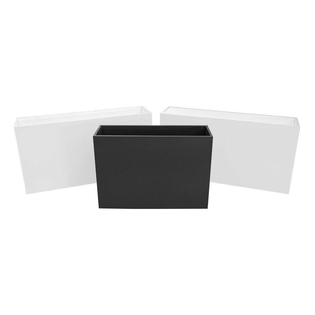 Mega-M 0164 fioriera interno antracite 135x30x70 cm con ruote