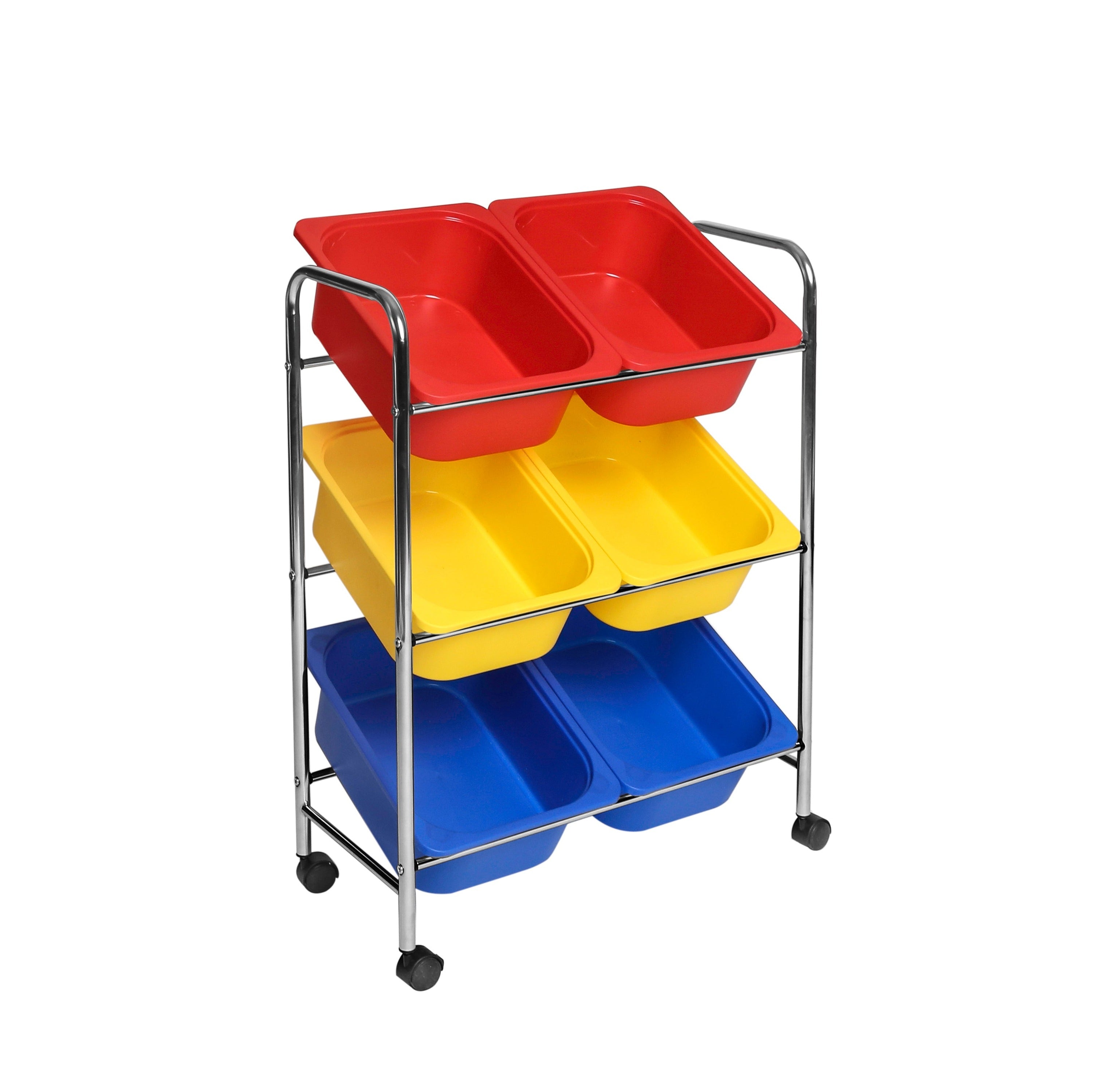 Seville Classics Carrello 6 vaschette multicolore portacassette