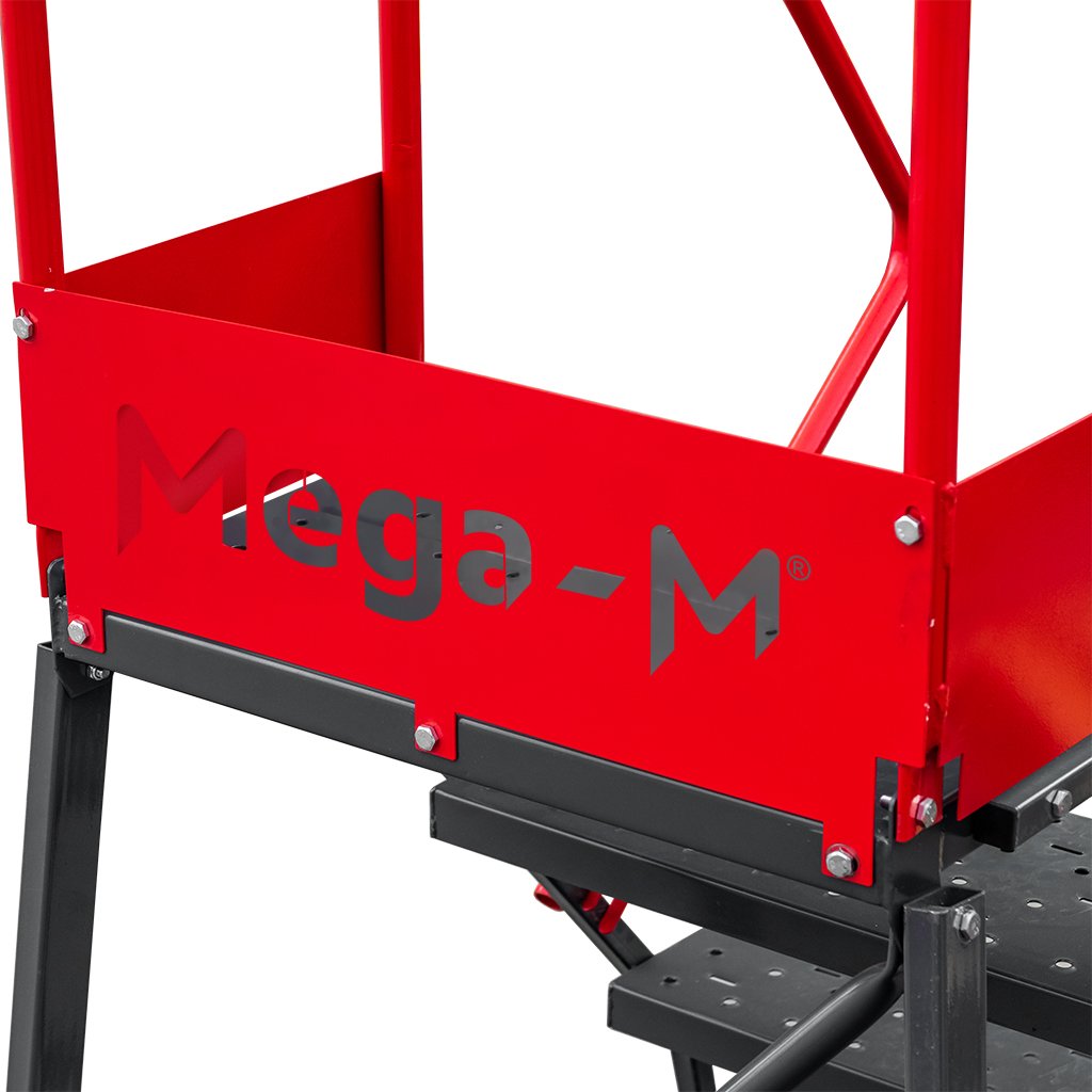 Mega-M H-102 scala magazzino 4 gradini con piattaforma