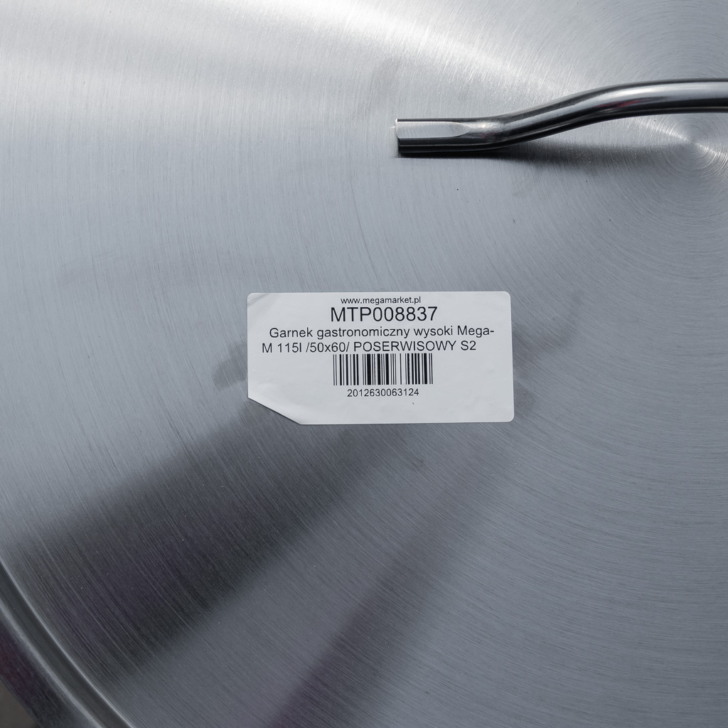Mega-M Pentolone Inox 115L 50x60 cm con Coperchio