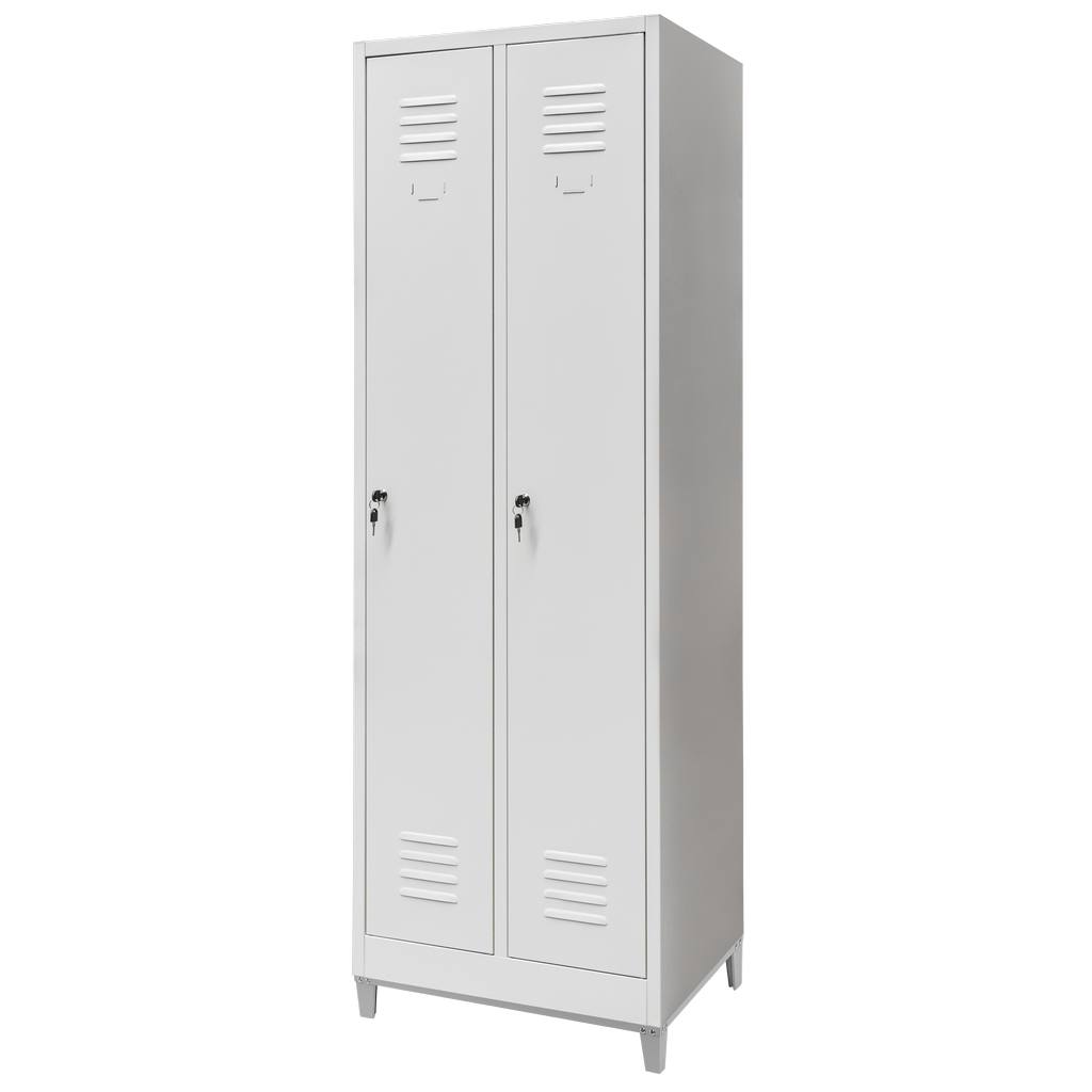 Mega-M S-60 armadio spogliatoio 2 ante grigio con piedini