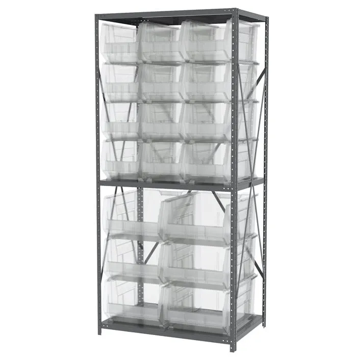 Akro-Mils AS2479ASSORT scaffale metallo 3 ripiani 18 box
