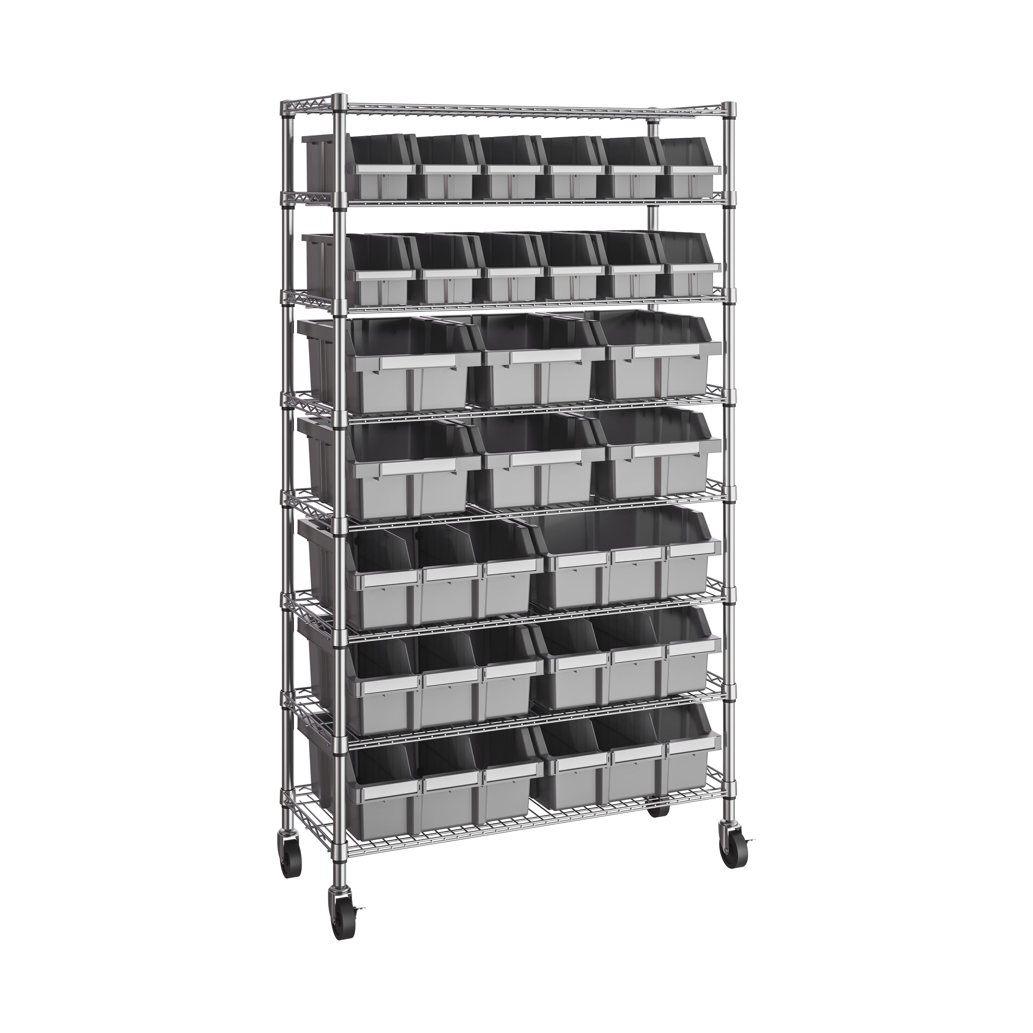 Seville Classics scaffale 24 box 8 ripiani 91x36 cm portata 227 kg