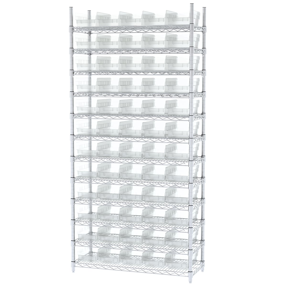 Akro-Mils AWS143630130 scaffalatura filo 12 ripiani 60 box