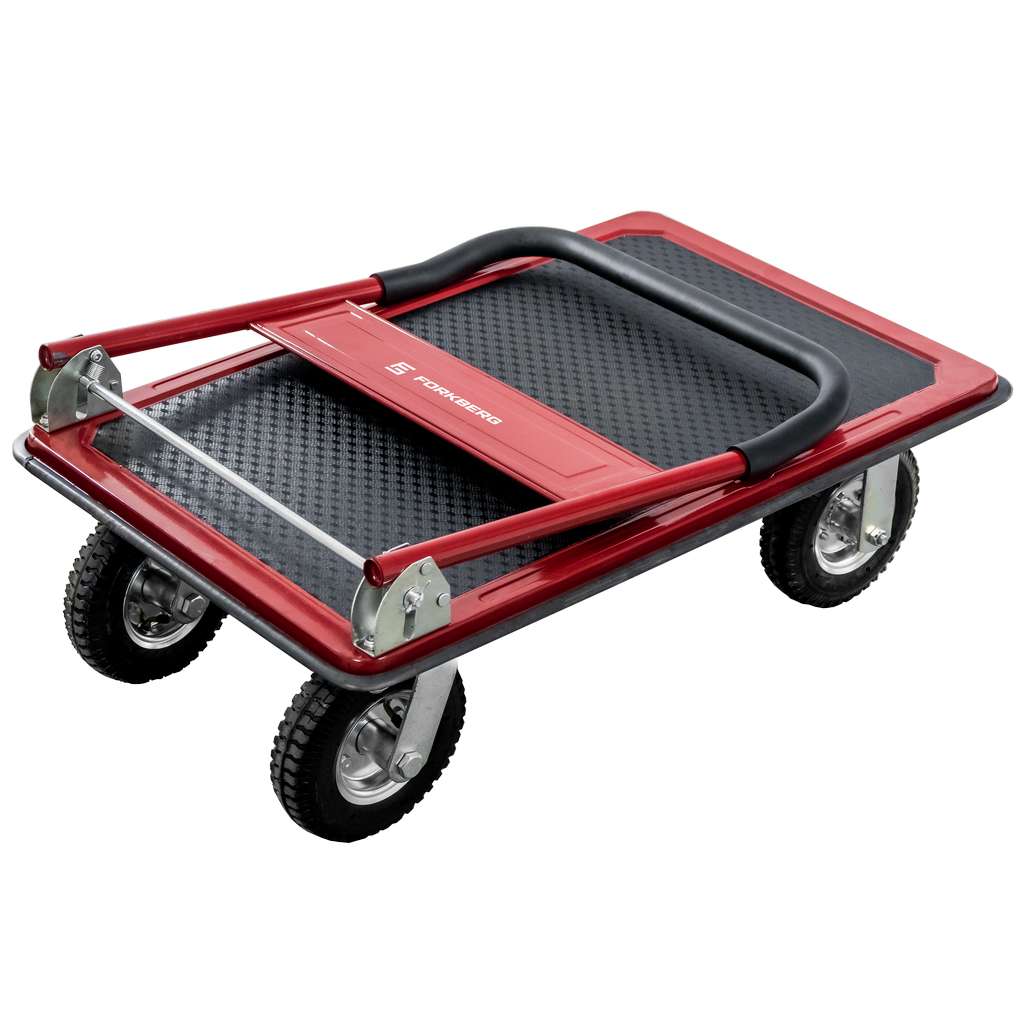 Forkberg 450 kg carrello a piattaforma ruote pneumatiche
