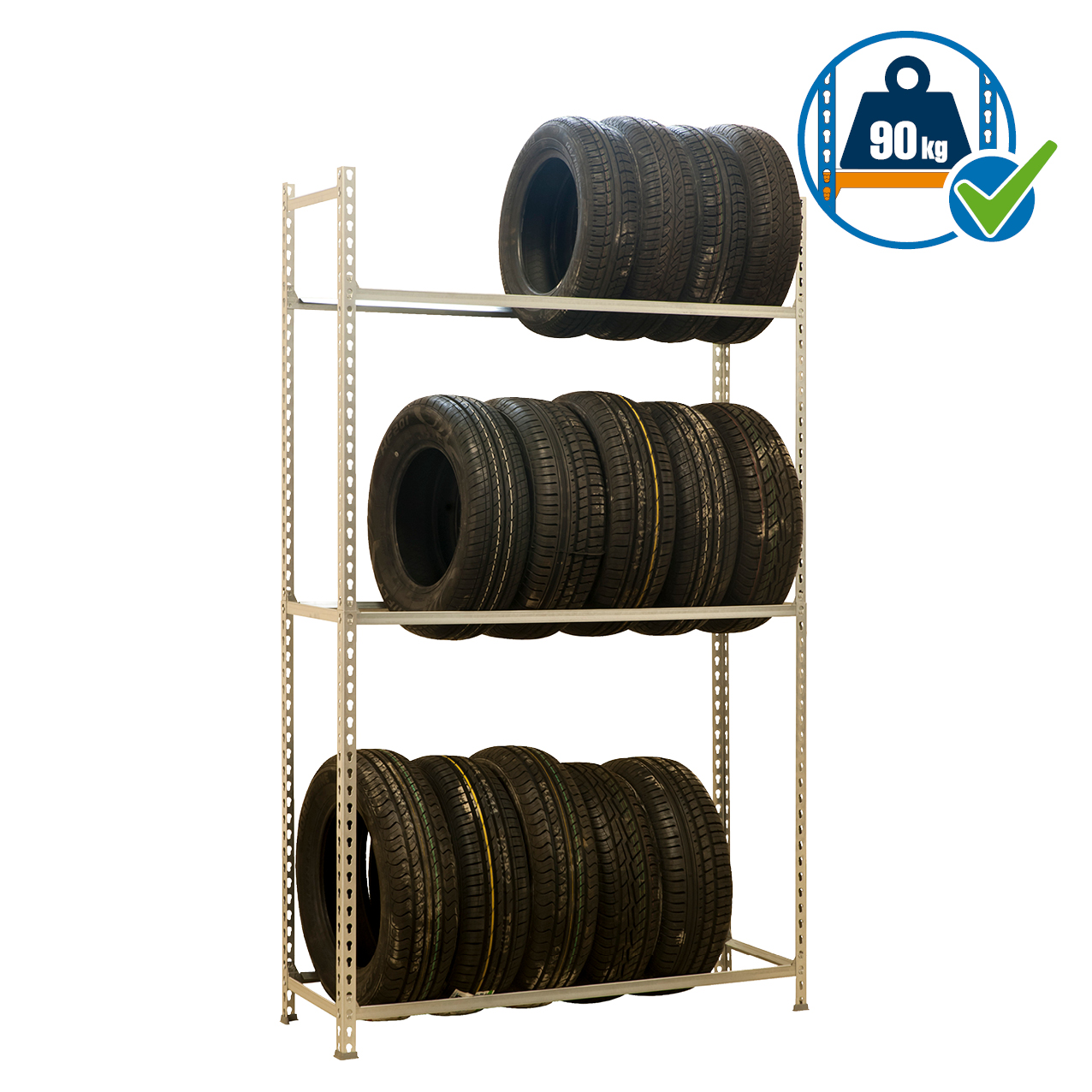 Simonrack AutoClick 3 portaruote metallo 3 ripiani con ruote