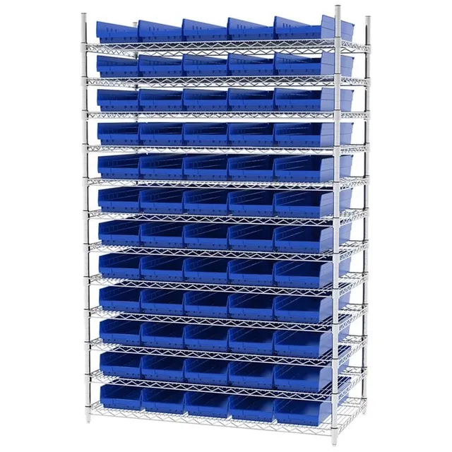 Akro-Mils AWS244830184 scaffale 12 ripiani 60 contenitori