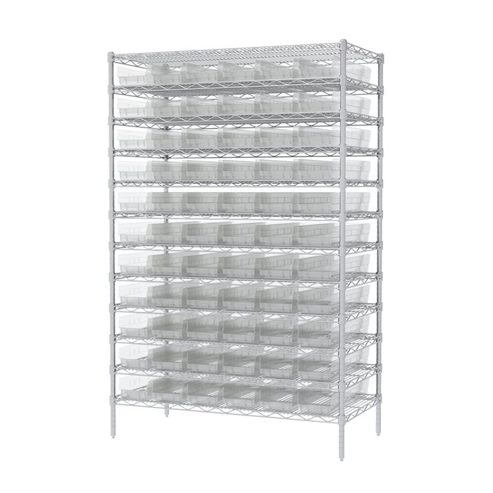 Akro-Mils AWS244830164 scaffale filo con 66 vaschette