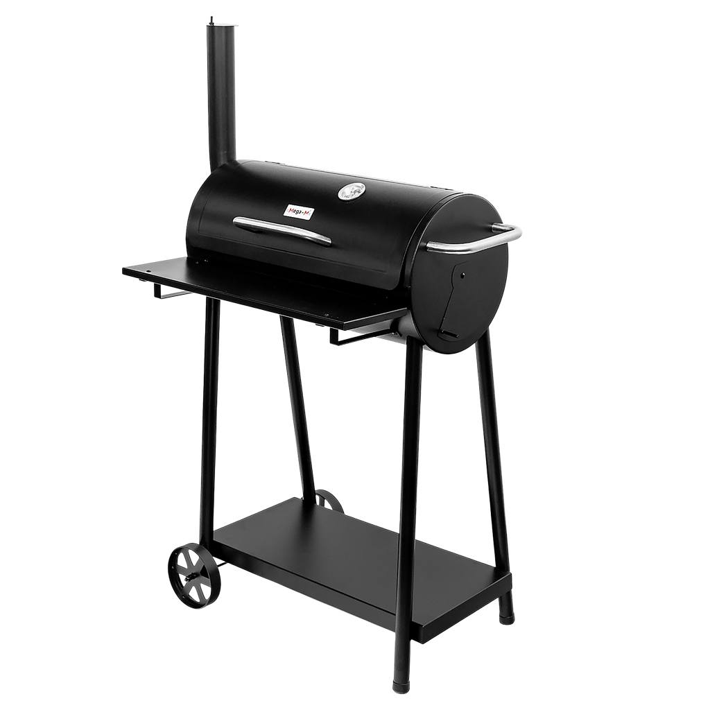 Mega-M barbecue a carbone a botte con camino 53x29 cm