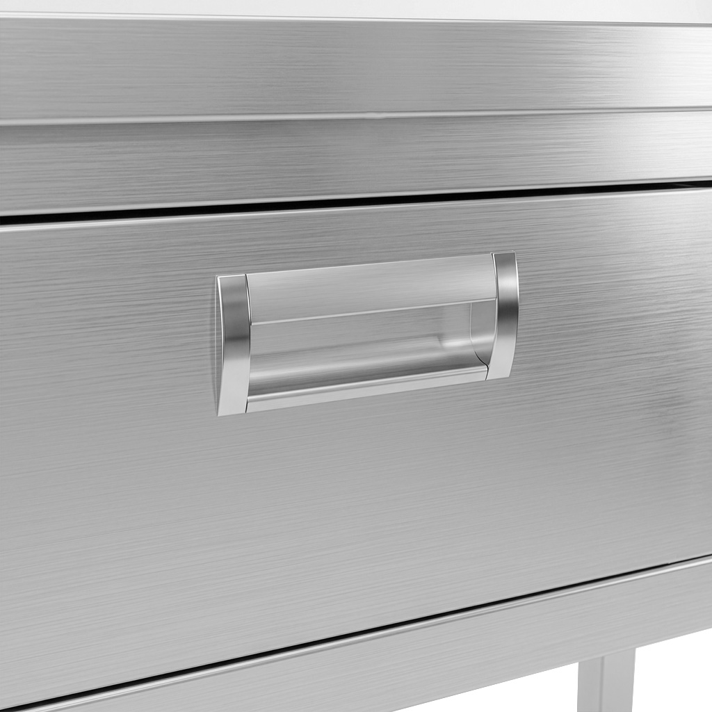 Mega-M X Tavolo Inox 100x70x85 cm con 3 Cassetti