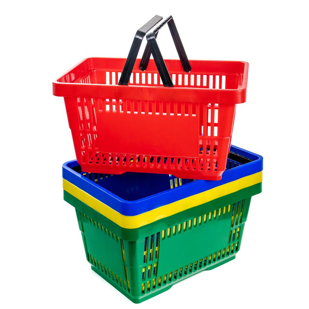 Mega-M cesto spesa blu cestino plastica 22 L