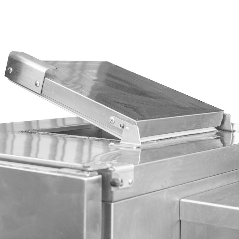 Dora Metal refrigeratore rifiuti acciaio inox 108x89x129 cm