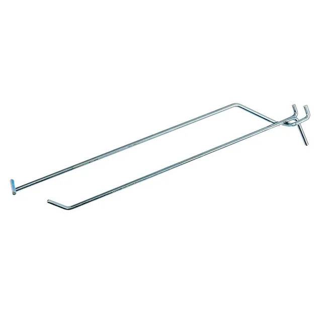 Mega-M gancio espositore zincato 25 cm per pannello forato Euro