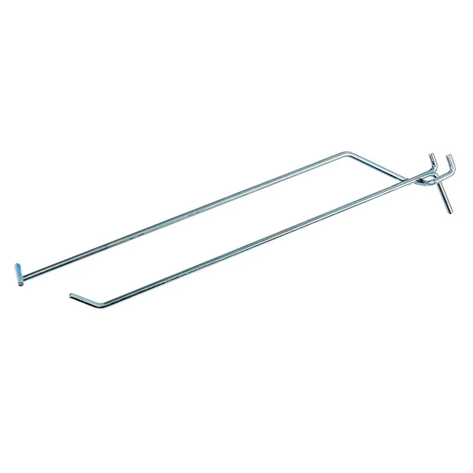 Mega-M gancio espositore zincato 25 cm per pannello forato Euro