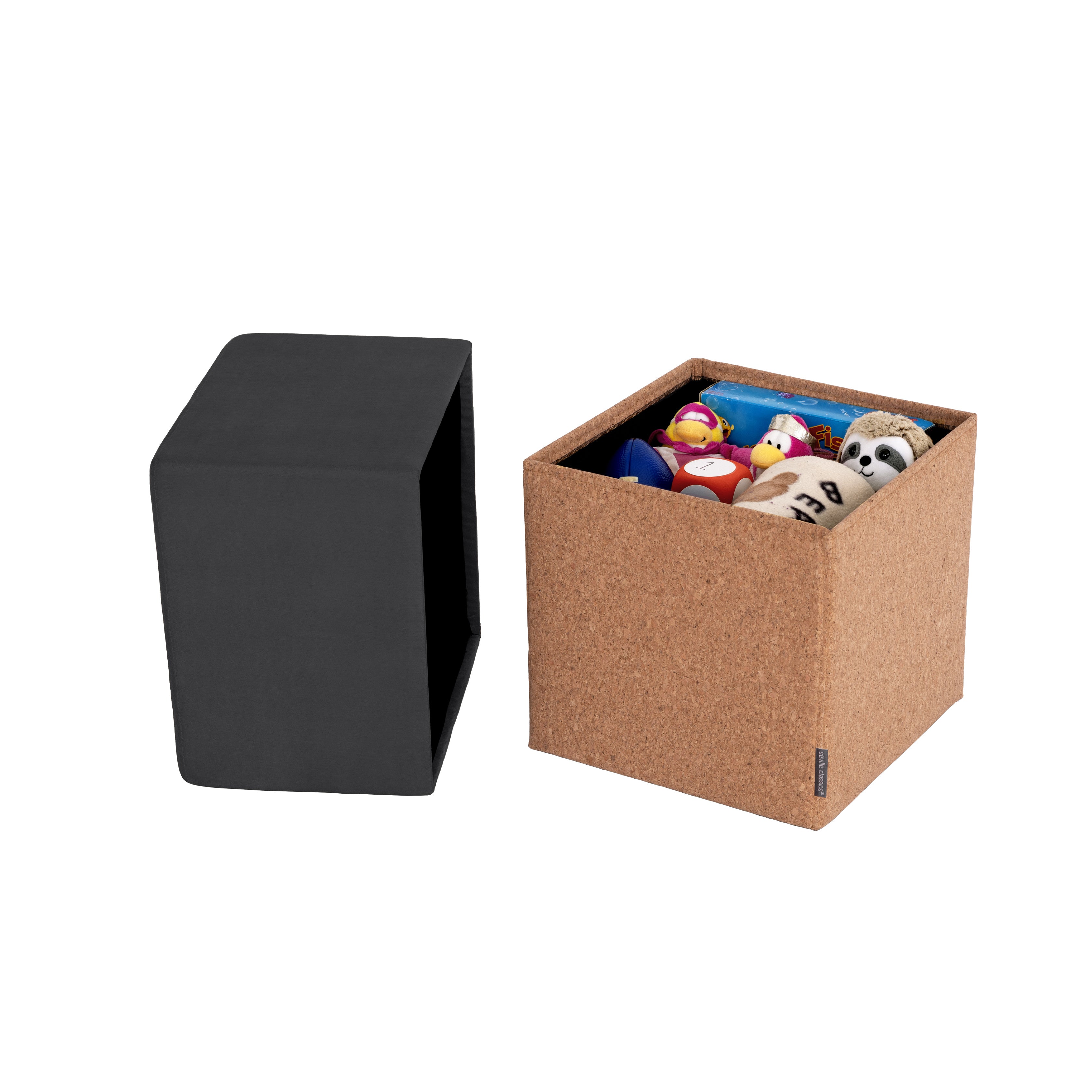 Seville Vineyard STR30260 pouf contenitore sughero crema