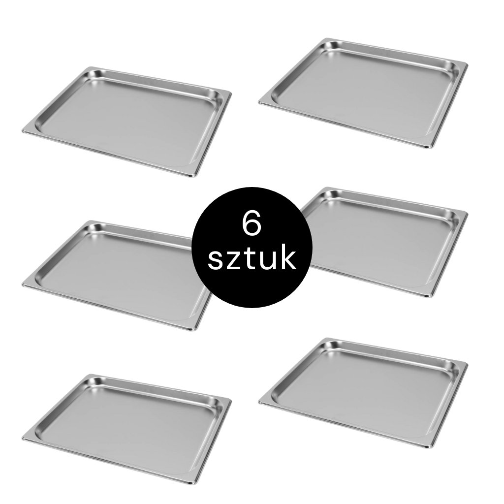 Mega-M GN 2/3 bacinella gastronorm 2 cm 6 pezzi inox