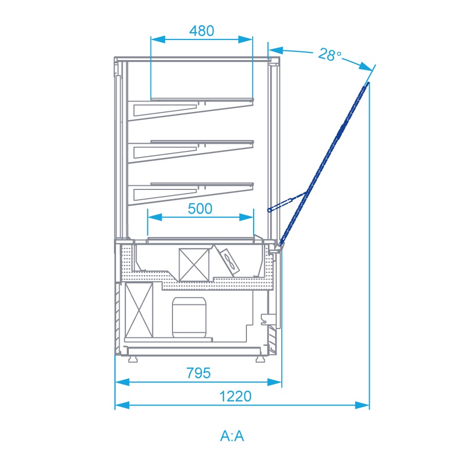 Rapa Excellente vetrina pasticceria refrigerata 137 cm