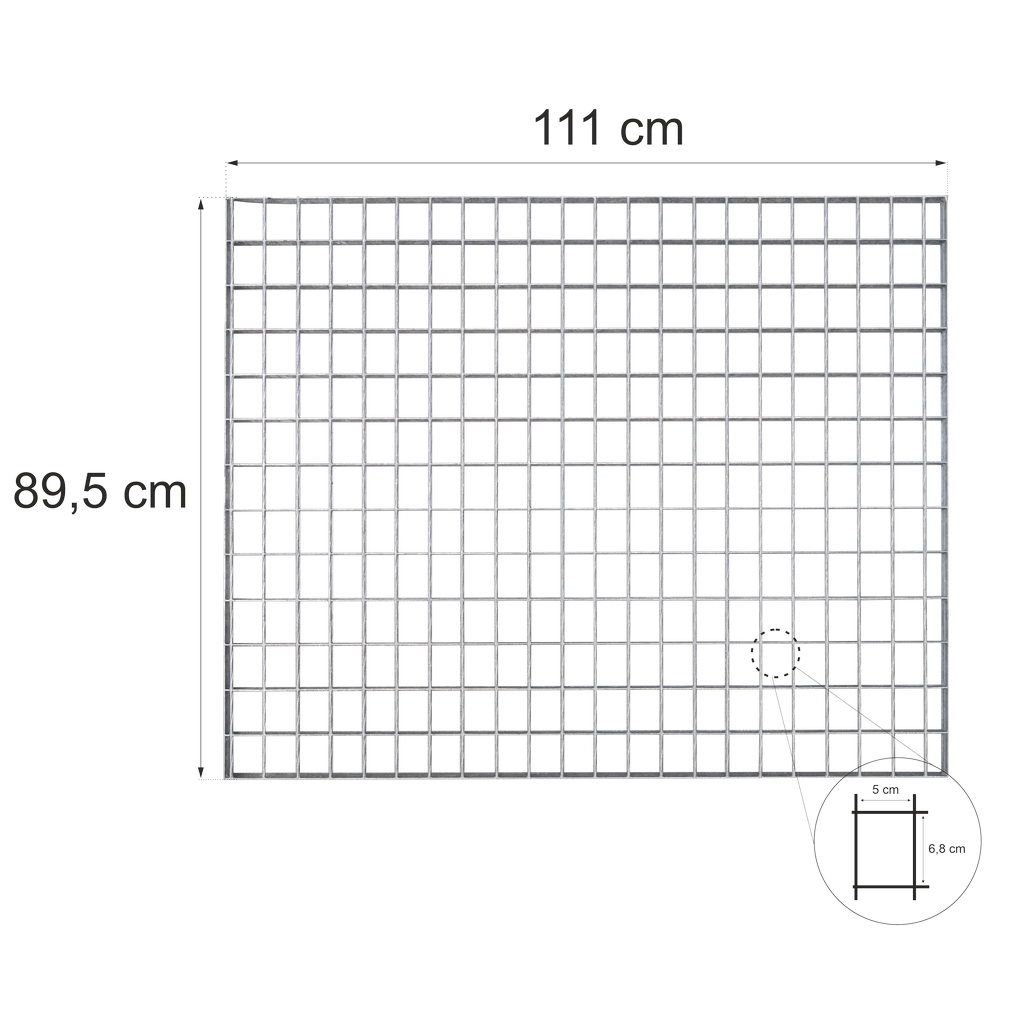 Wema griglia scaffale 111x89,5 cm zincata 500 kg