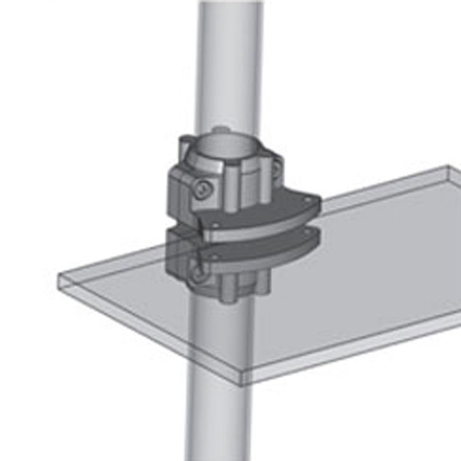 Agosistem Filo Cromato morsetto singolo vetro tubo 25 mm