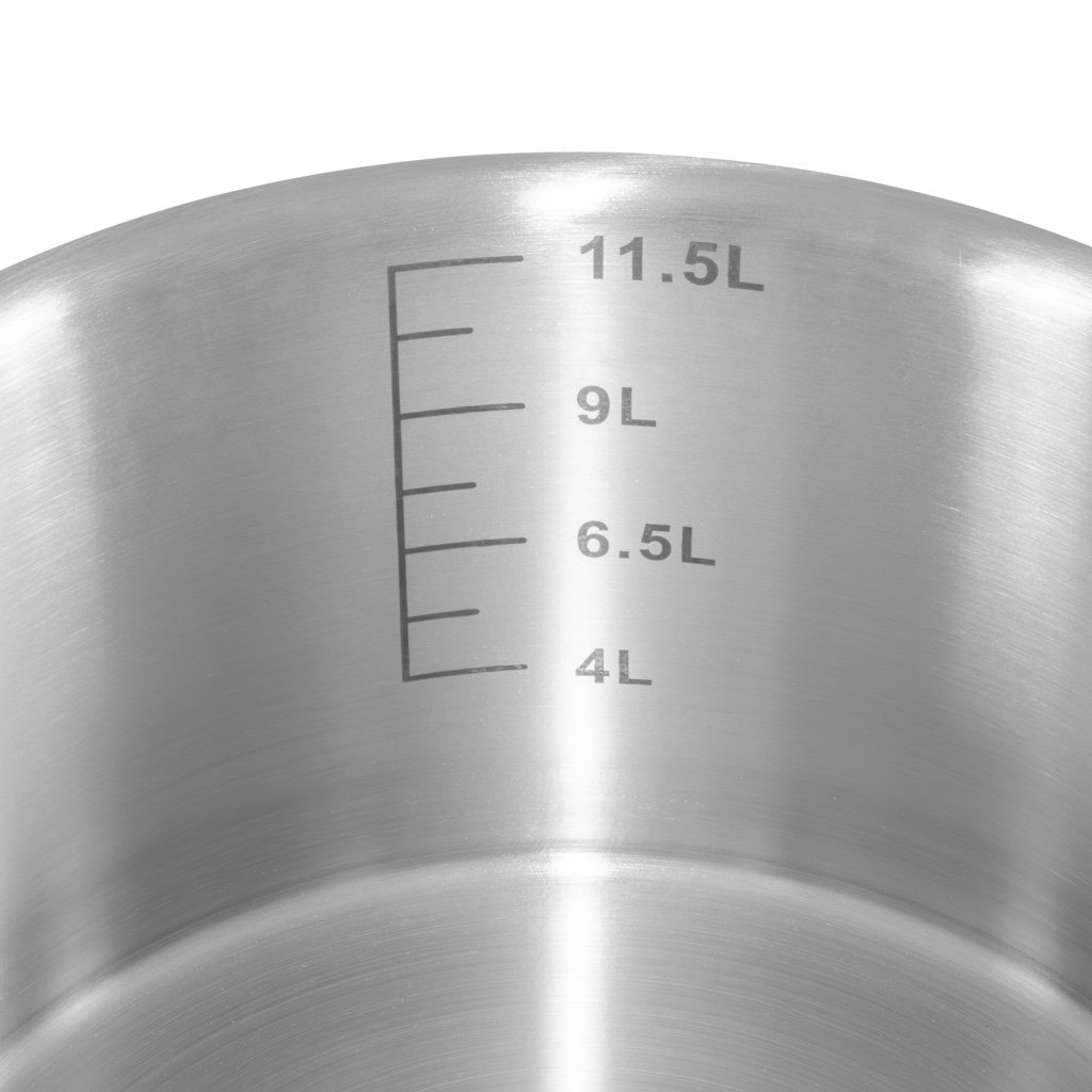 Mega-M Standard 12L pentola inox bassa con coperchio