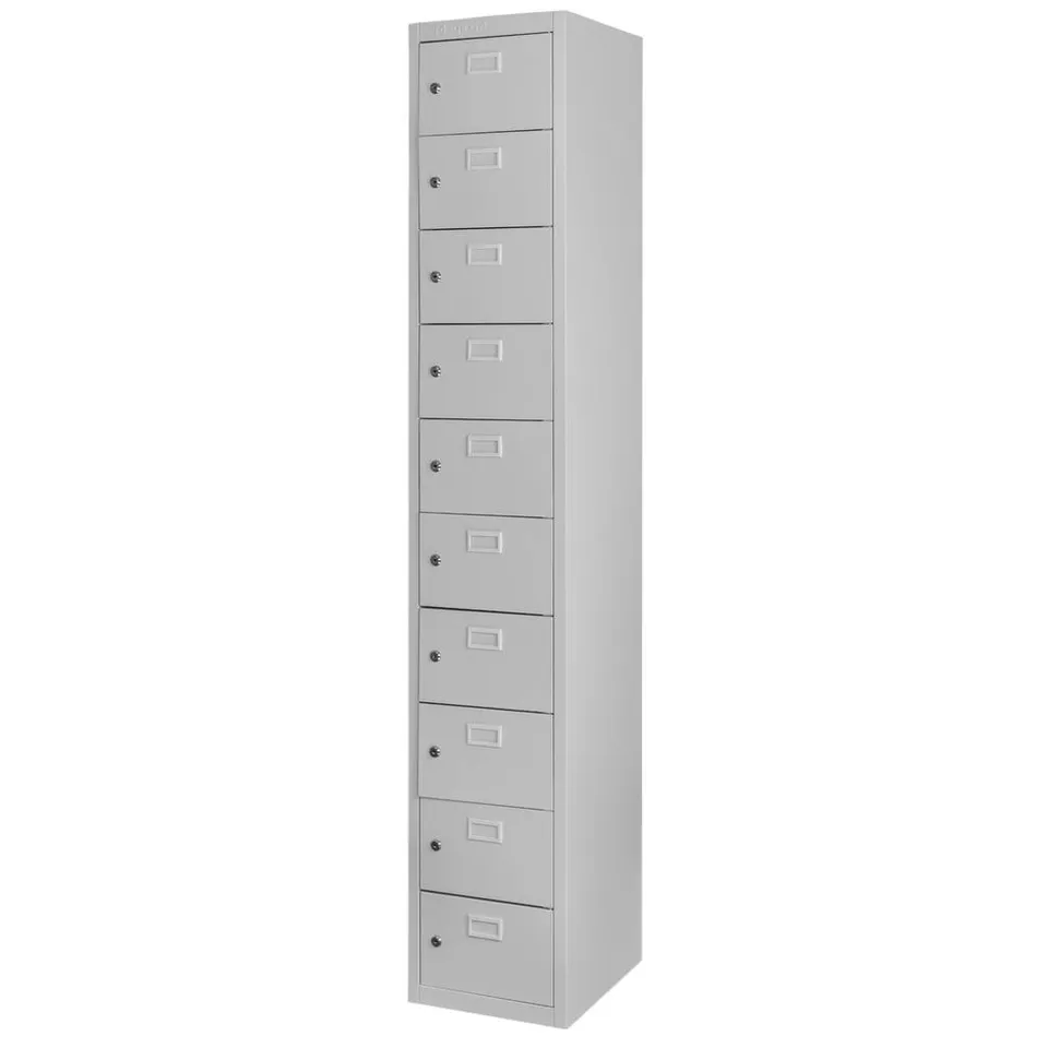 Mega-M armadietto 10 scomparti grigio 32,5x30x180 cm