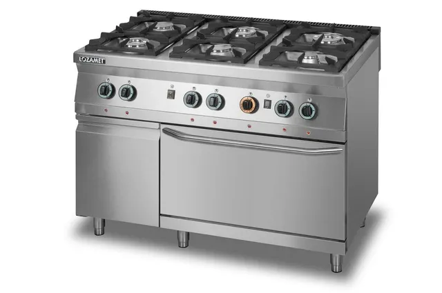 Lozamet L900.KG6 cucina gas 6 fuochi forno GN 2/1
