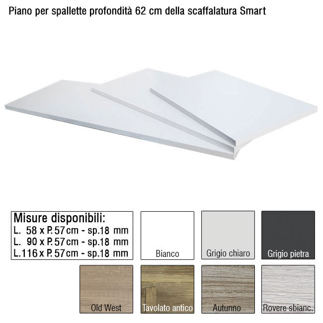 Agosistem Smart piano in legno 58x57 cm sp.18 mm