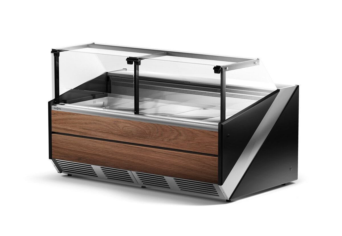 Rapa L-X 135/120 Banco Frigo Carne Vetro Dritto 135 cm