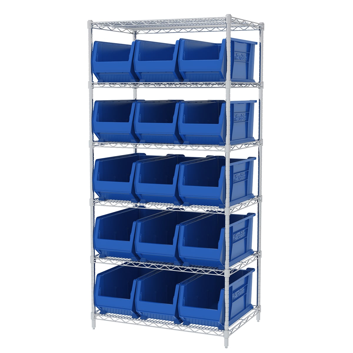 Akro-Mils AWS24360287 scaffale filo 6 ripiani 16 box