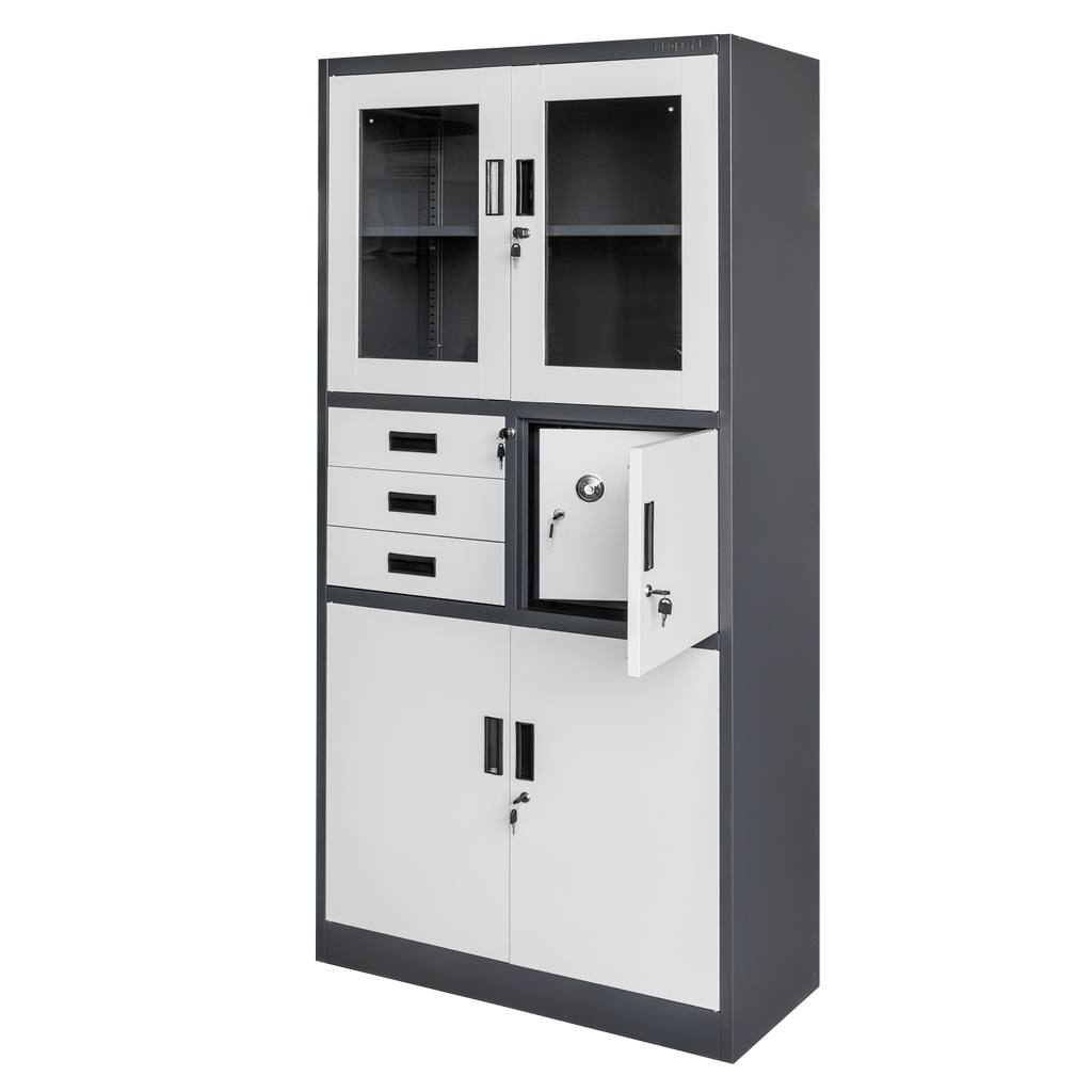 Mega-M Wenus armadio metallo vetro cassaforte 90x40x185
