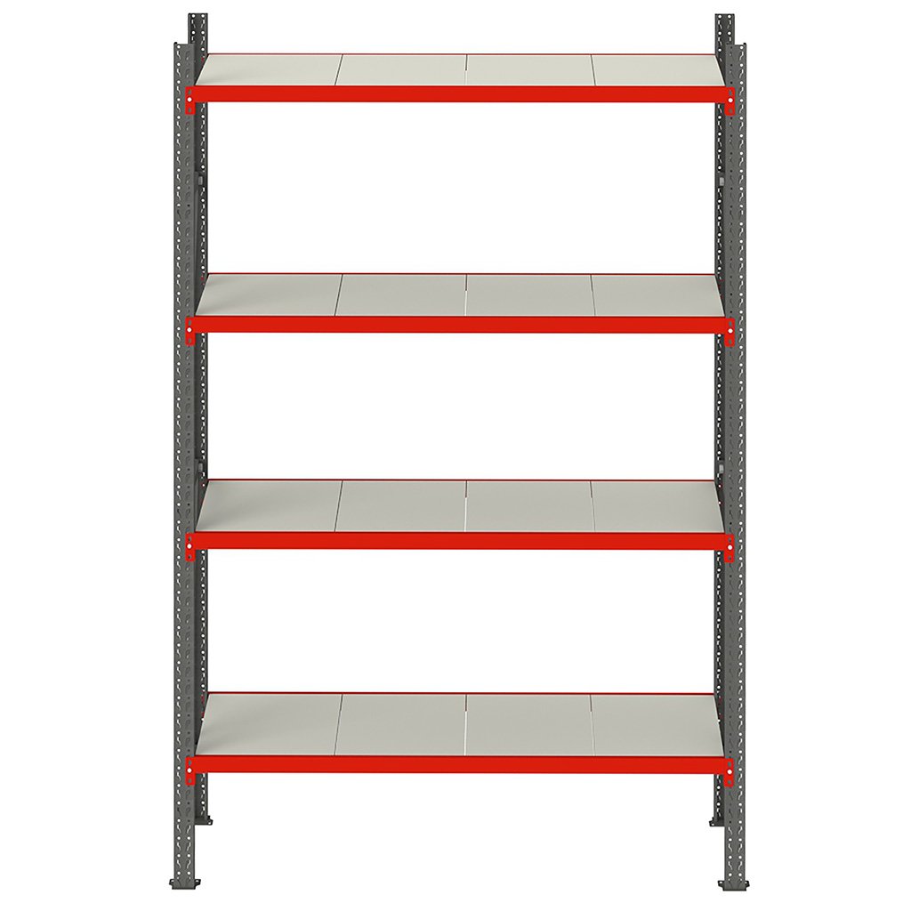 Mega-M Fortis scaffale metallo 4 ripiani 240x217x50 base