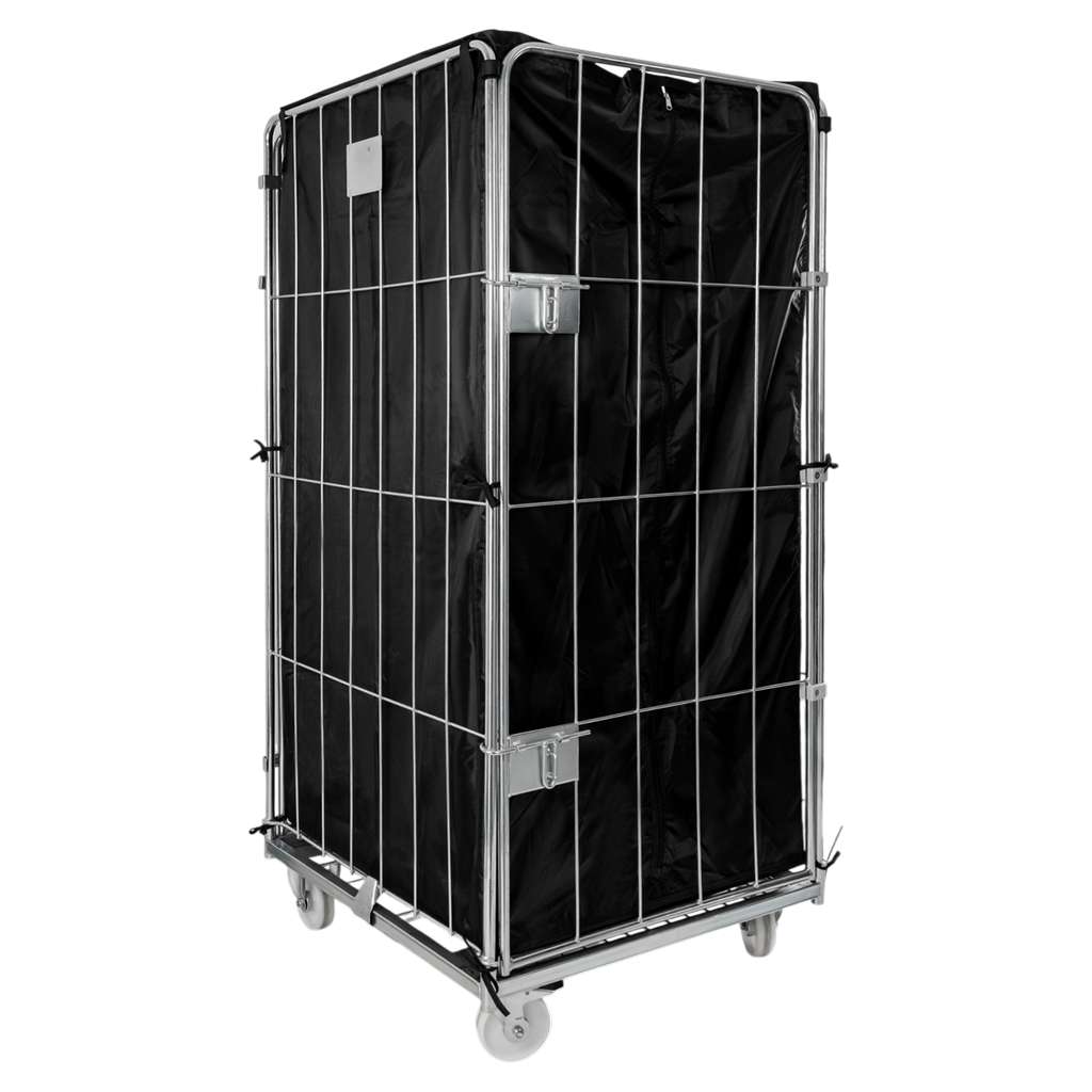 Mega-M Universal roll container a rete zincato con telo 500 kg