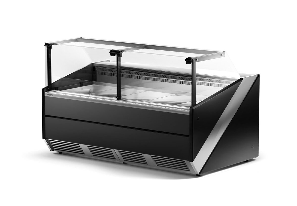 Rapa L-X 135/120 Banco Frigo Carne Vetro Dritto 135 cm